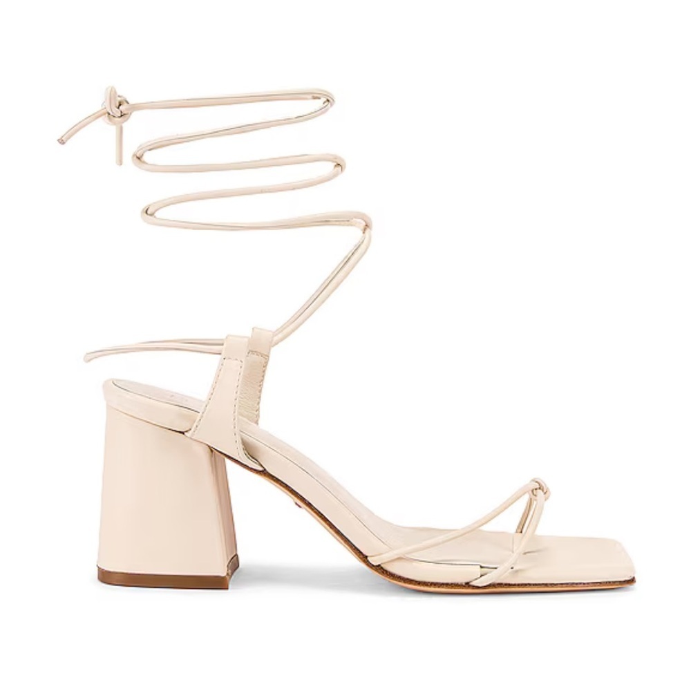RAYE Voyage Heels sandals shoes Bone White Cream Strappy Block Revolve 9 - Picture 2 of 9